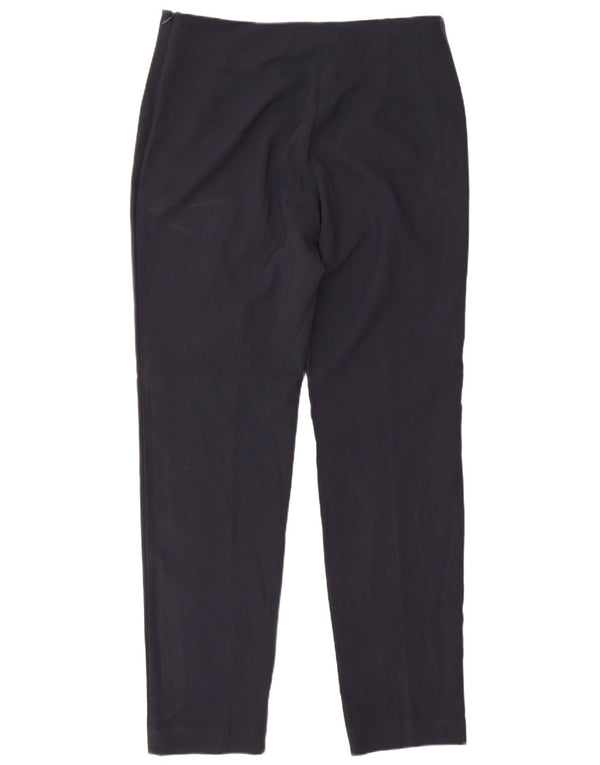 Calça feminina Marks & Spencer Slim Suit Reino Unido 12 Médio W30 L30 Azul marinho