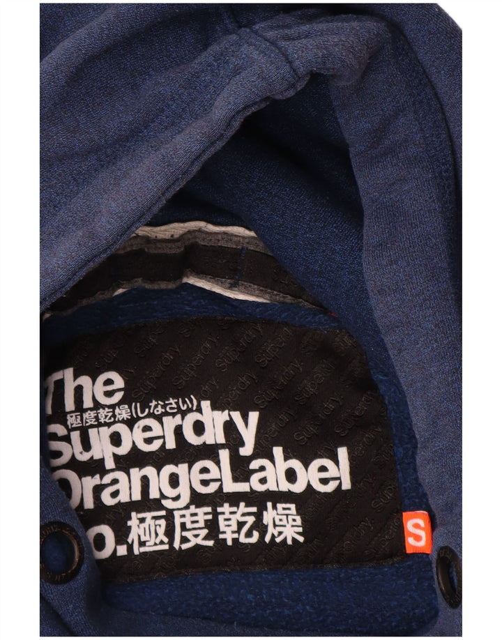 Suéter com capuz masculino Superdry pequeno algodão azul marinho