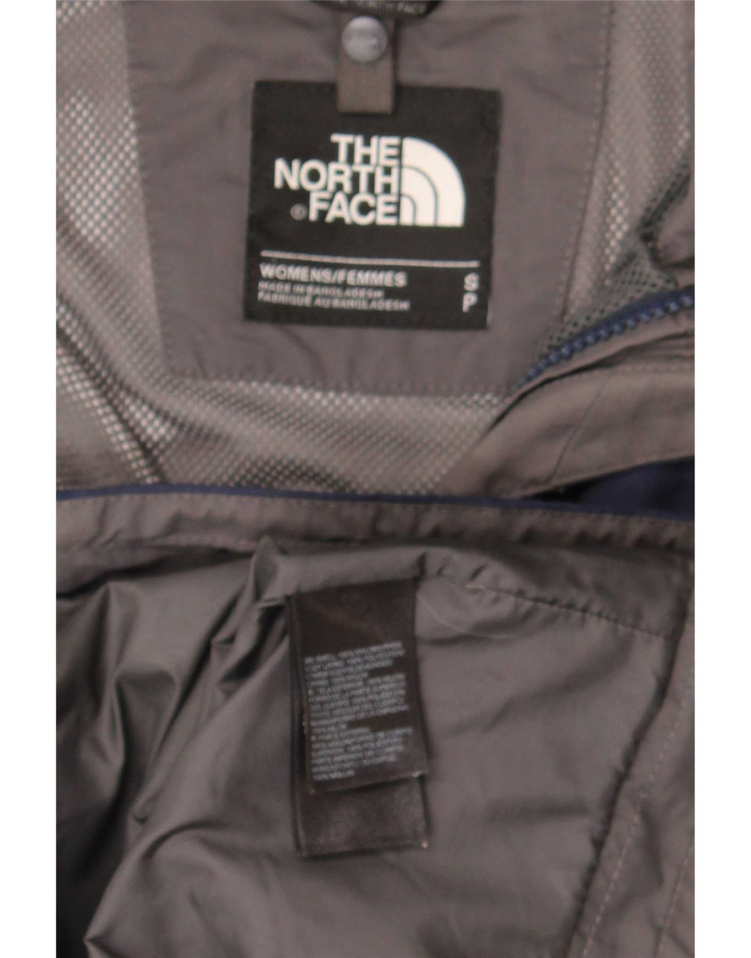 Jaqueta de chuva feminina com capuz grande The North Face Reino Unido 10 pequena azul marinho