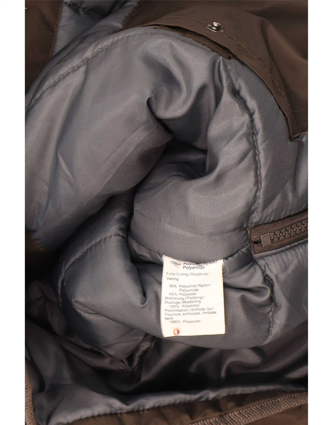 Jaqueta utilitária acolchoada masculina Nangaparbat UK 42/44 XL marrom poliamida