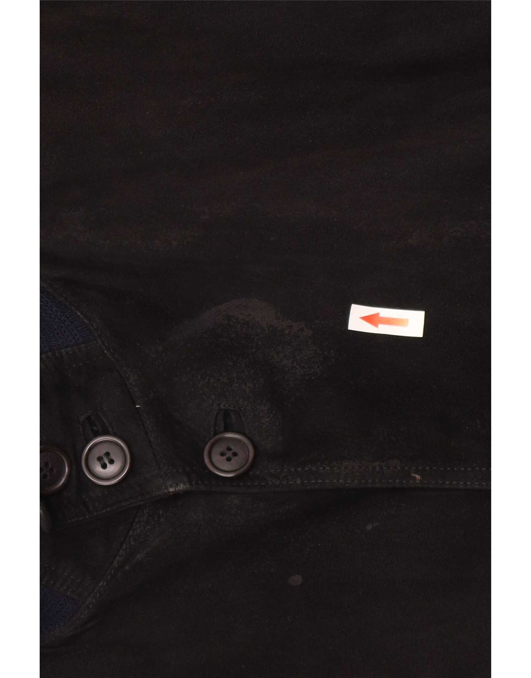 Jaqueta bomber masculina vintage de camurça Reino Unido 38 couro colorblock preto médio