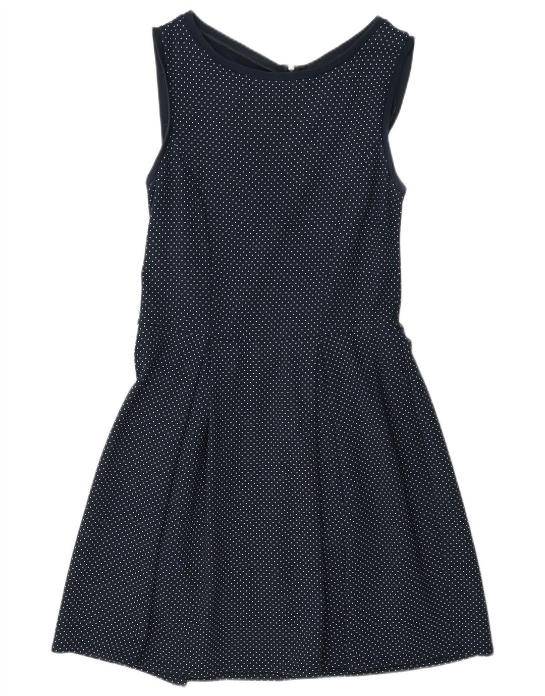 Vestido feminino sem mangas linha A da Max & Co. Reino Unido 12 médio azul marinho manchado