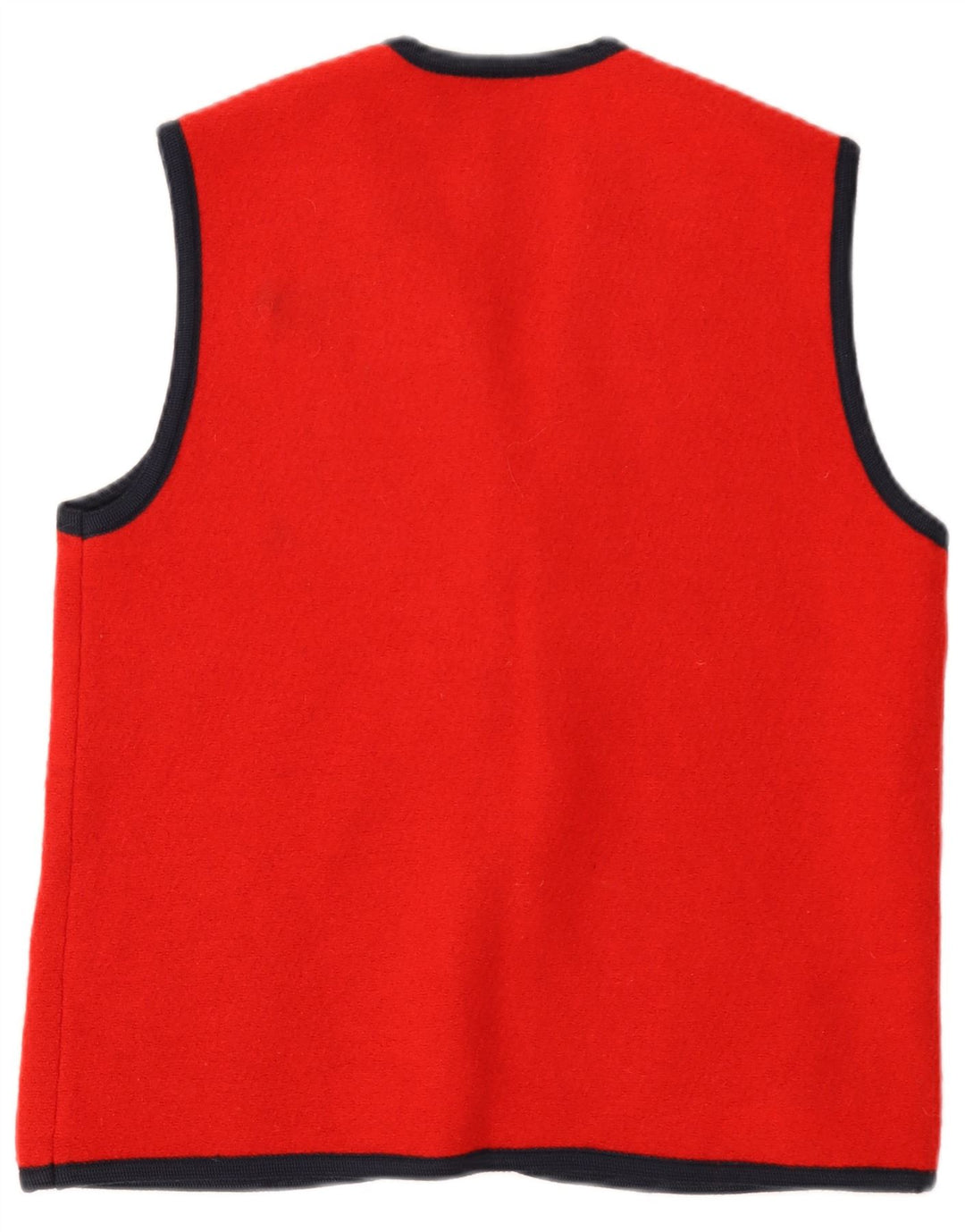 Suéter cardigã feminino sem mangas VINTAGE Reino Unido 14 vermelho médio