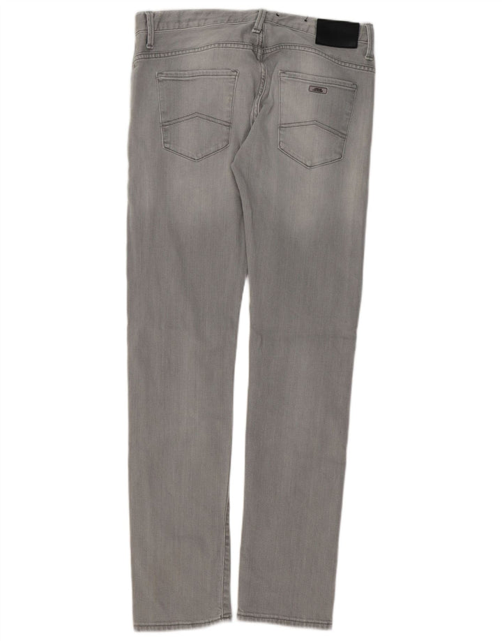 Armani Exchange Mens Slim Jeans W30 L32 Cinza Algodão