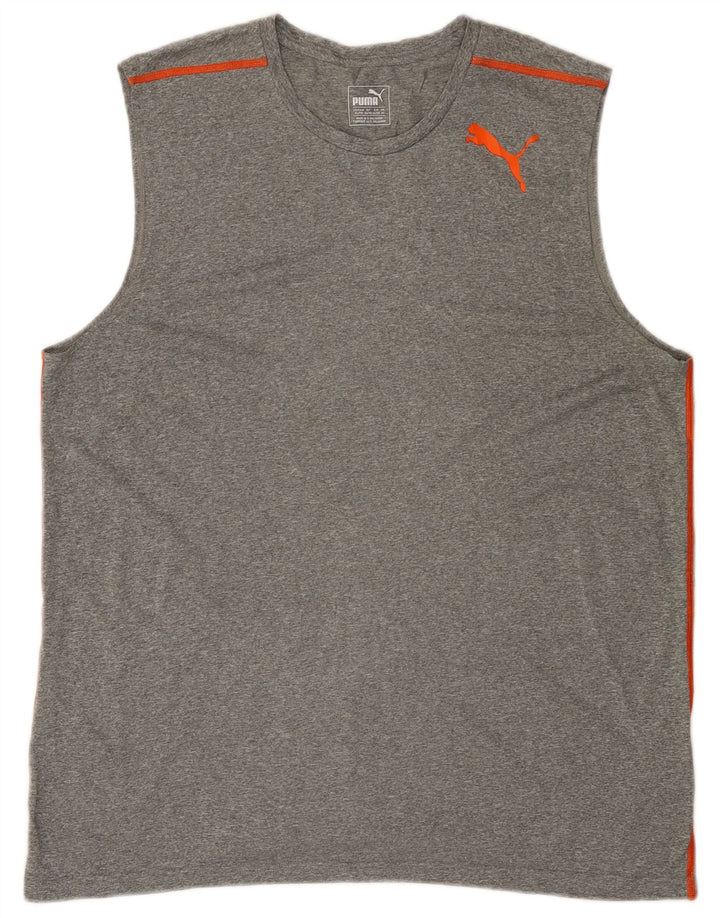 PUMA Colete Masculino Top XL Cinza Poliéster