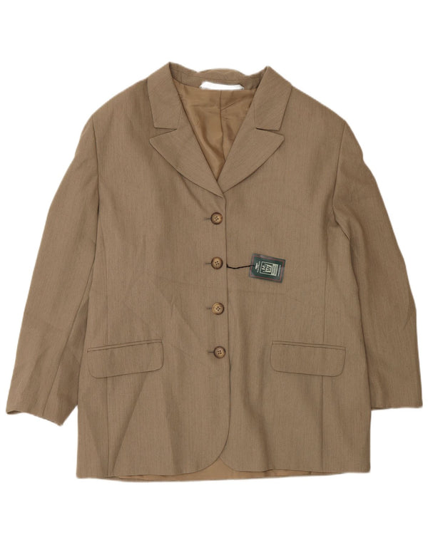 Michael 4 botões Blazer feminino Marks & Spencer Reino Unido 18 XL marrom