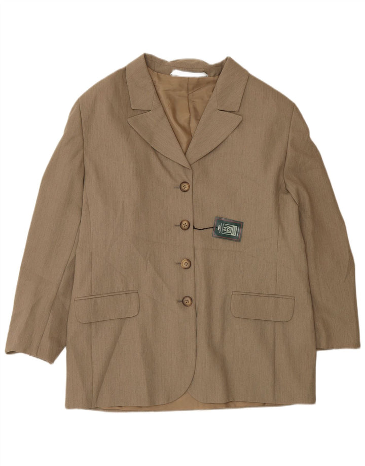 Michael 4 botões Blazer feminino Marks & Spencer Reino Unido 18 XL marrom