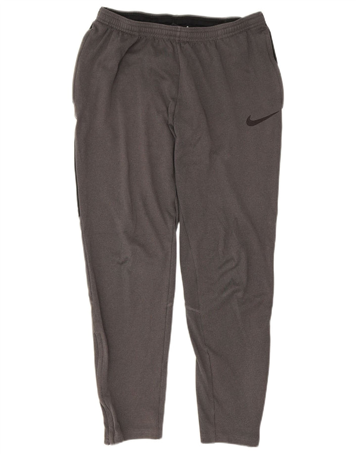 Calça de treino Nike masculina Dri Fit pequena cinza poliéster