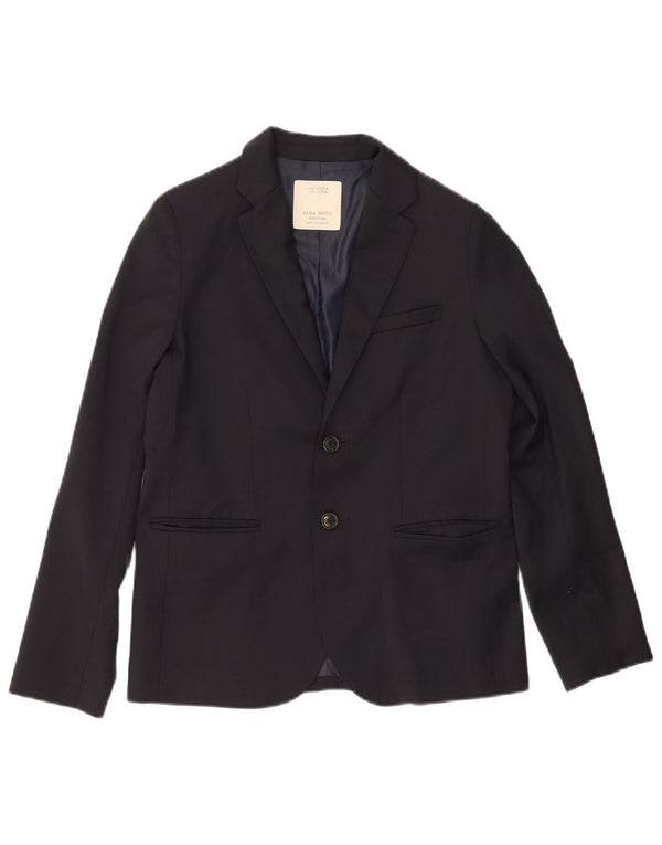 Jaqueta blazer Zara Boys com 2 botões 13-14 anos azul marinho poliéster
