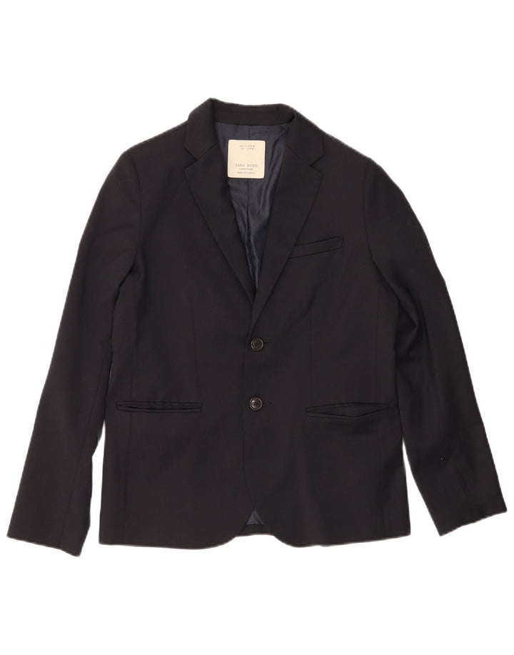 Jaqueta blazer Zara Boys com 2 botões 13-14 anos azul marinho poliéster