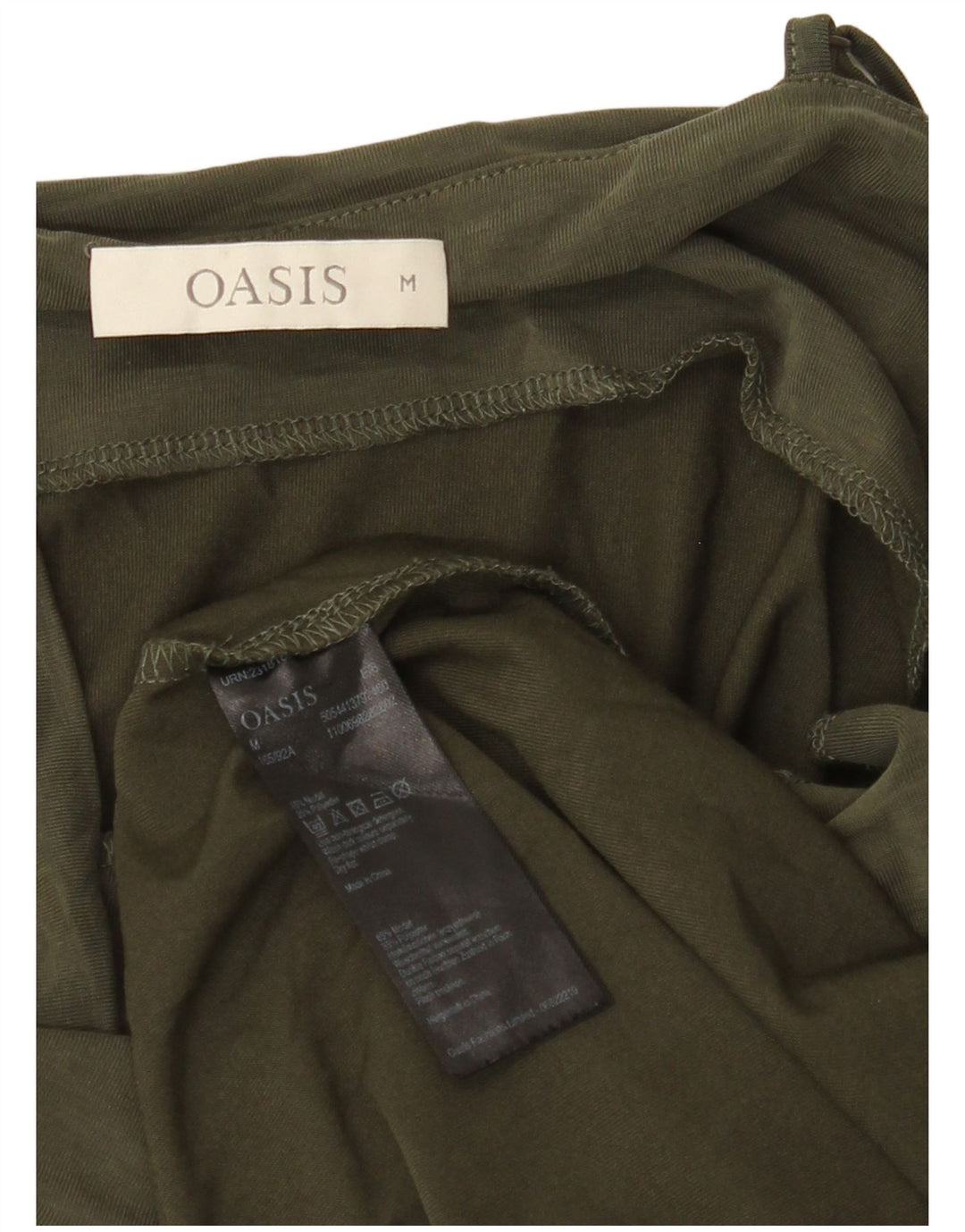 Vestido feminino OASIS UK 12 médio cáqui modal