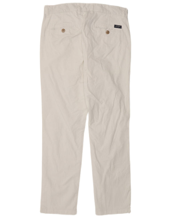Calça Chino Reta Masculina Superdry W34 L32 Algodão Branco