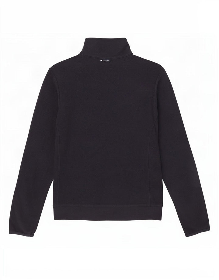 Jumper de lã feminino Champion com zíper e gola UK 16 grande poliéster azul marinho