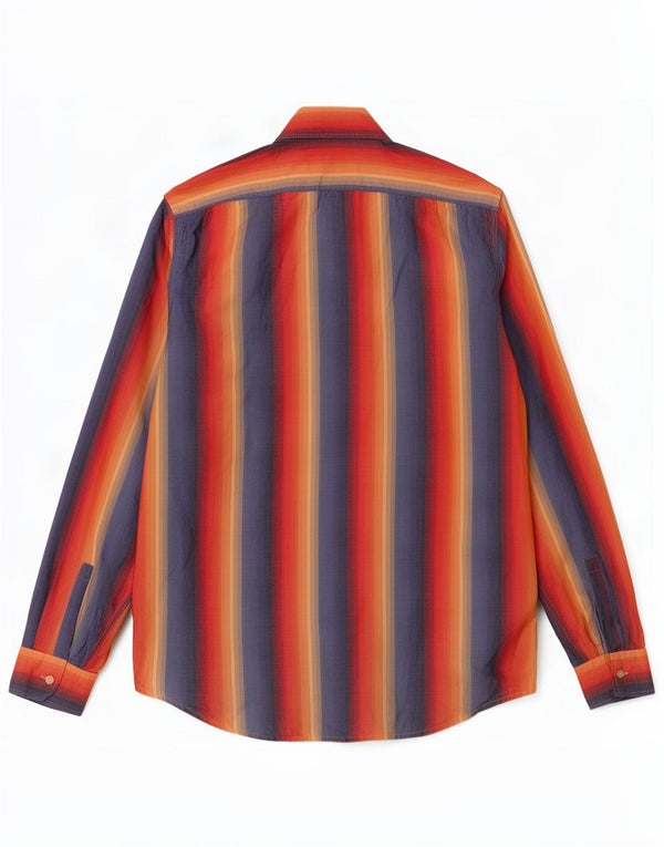 Camisa masculina Hugo Boss média listrada multicolorida de algodão