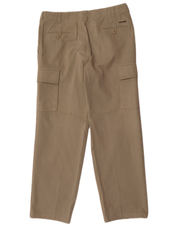 Calça cargo reta masculina Hugo Boss IT 52 XL W34 L30 algodão cinza