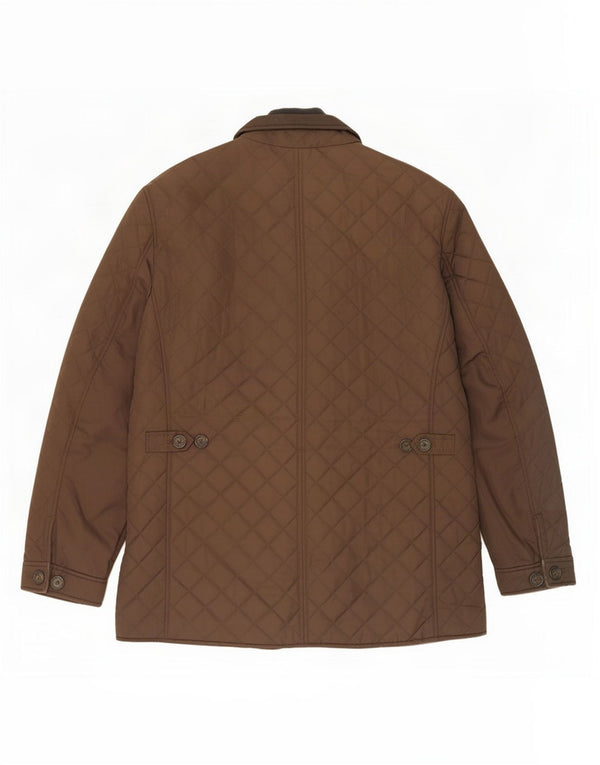 Jaqueta acolchoada masculina Marks & Spencer Reino Unido 40 grande poliéster marrom
