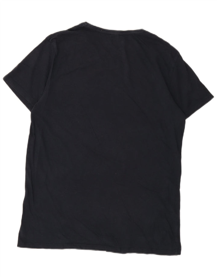 Timberland Camiseta masculina gráfica Top médio algodão azul marinho