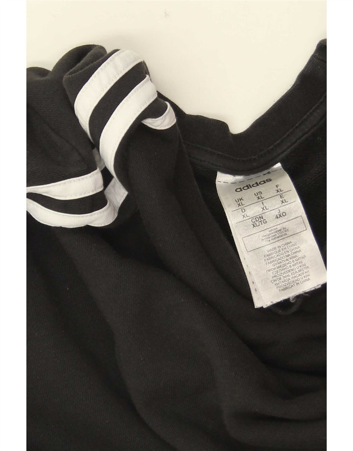 Adidas Mens Moletom Jumper XL Algodão Preto