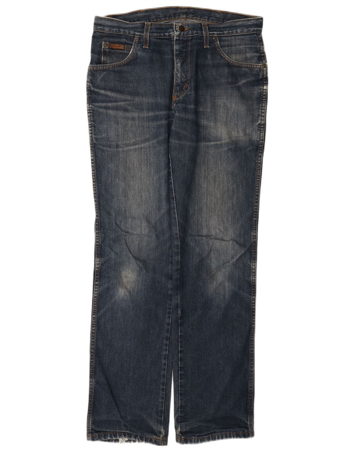 Wrangler Mens Jeans Reta W34 L33 Azul
