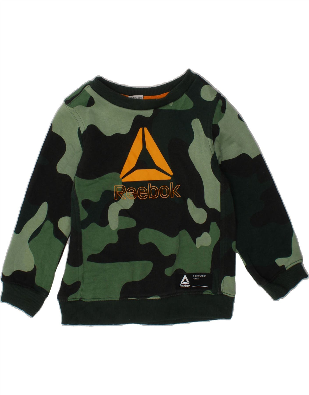 REEBOK Baby Boys Sweatshirt Jumper 18-24 Months Green Camouflage Cotton Vintage Reebok and Second-Hand Reebok from Messina Hembry 