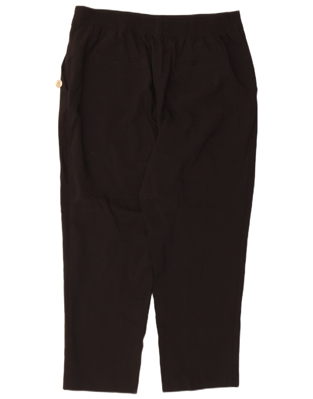 Calça feminina reta casual Zara 2XL W34 L27 poliéster preto