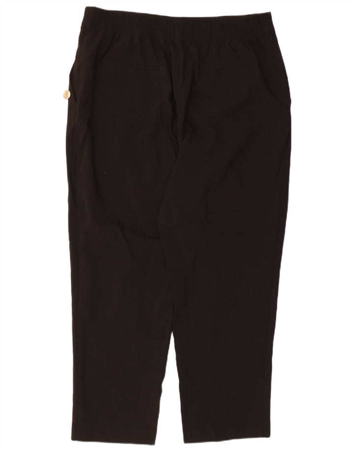 Calça feminina reta casual Zara 2XL W34 L27 poliéster preto