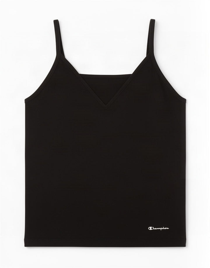 Campeão Feminino Crop Cami Top UK 14 Grande Preto