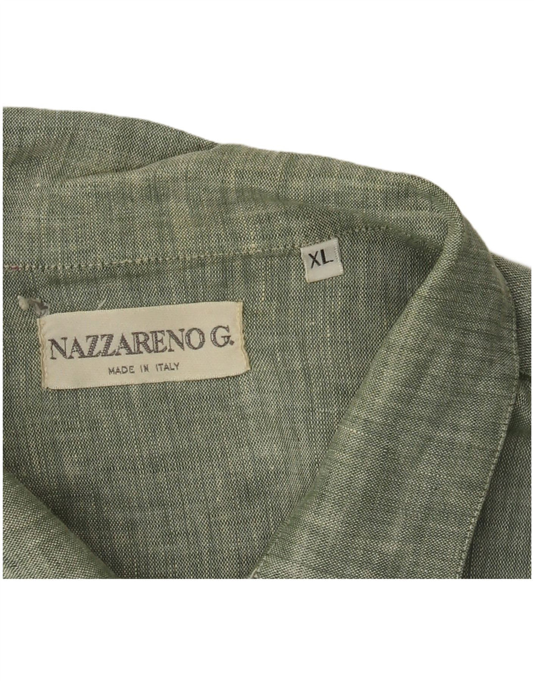 NAZZARENO G. Camisa masculina de manga curta XL linho verde