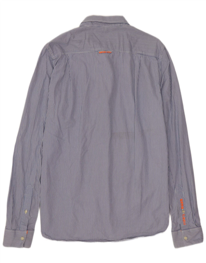 Camisa masculina SUPERDRY caxemira listrada azul média