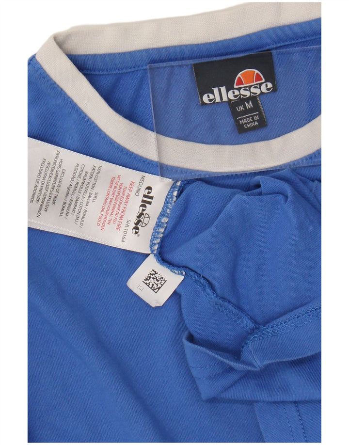 Camiseta masculina ELLESSE Top médio algodão azul