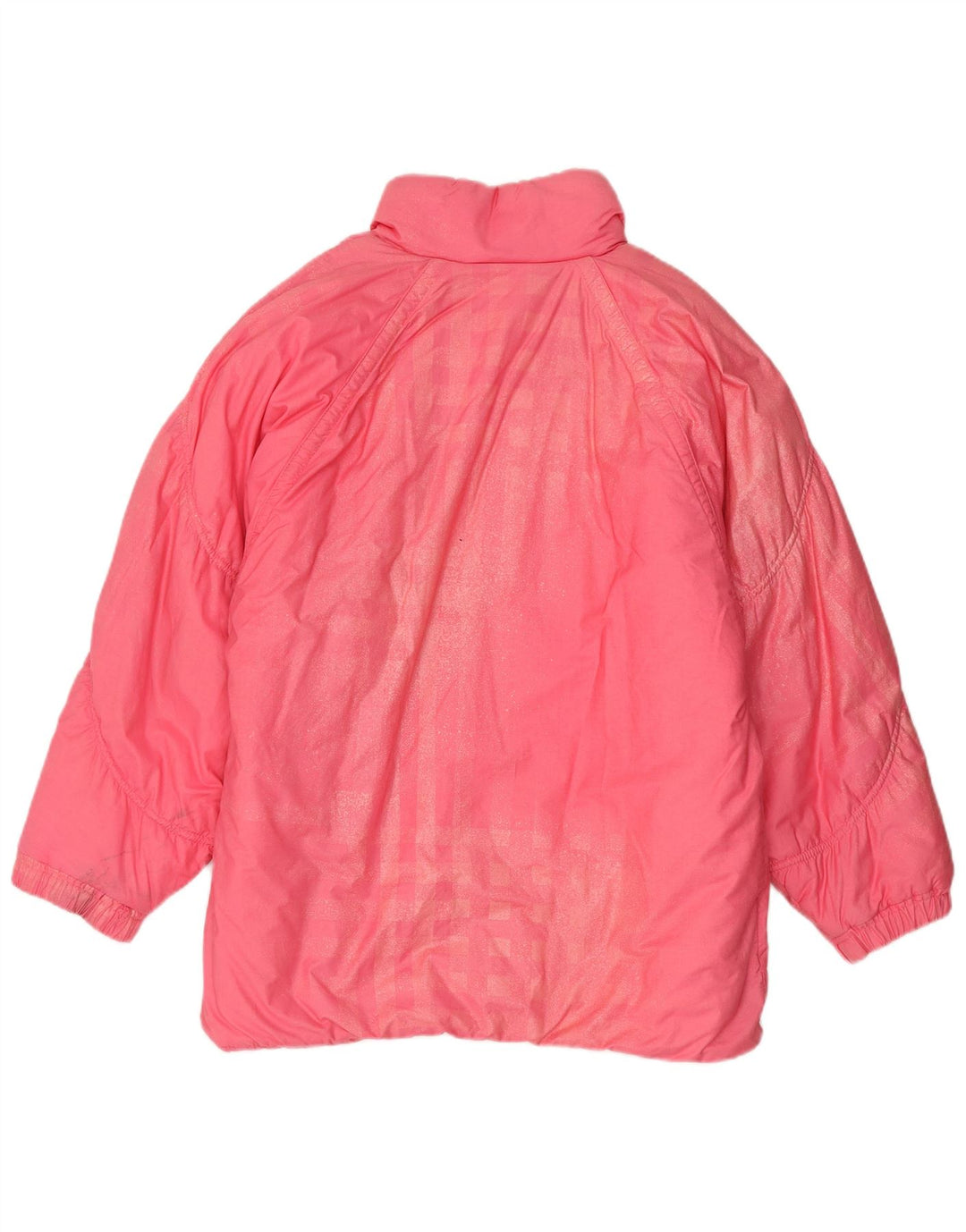 Casaco acolchoado oversized feminino vintage Reino Unido 8 algodão rosa pequeno