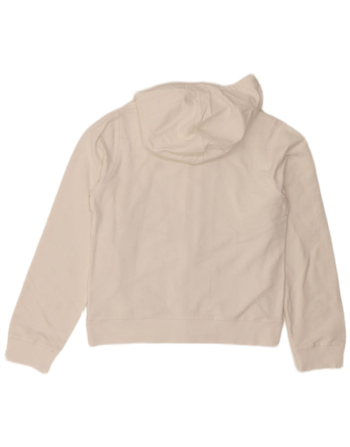 Suéter Lacoste feminino com capuz e zíper tamanho 40 algodão branco médio