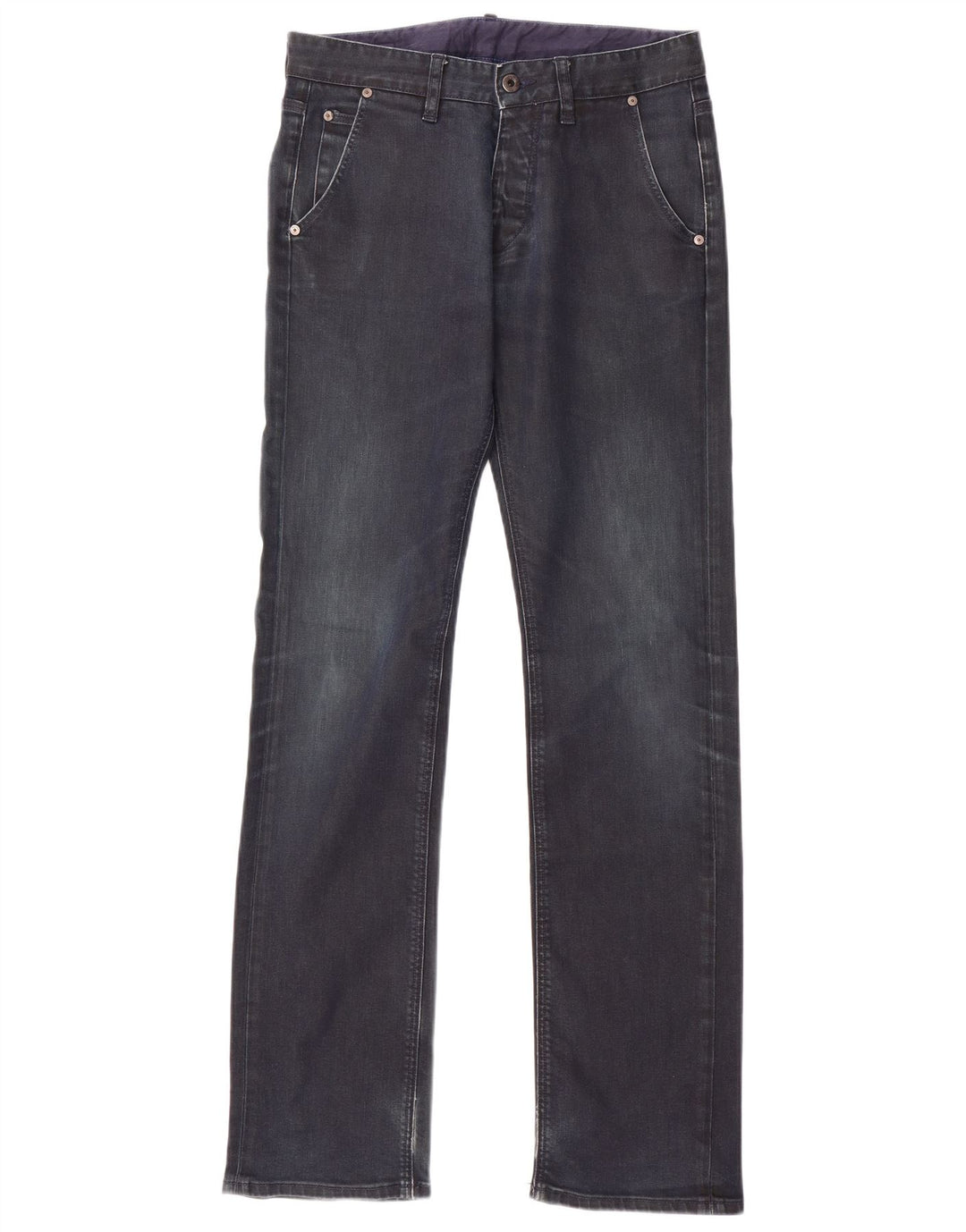 Jeans reto masculino Massimo Dutti EU 40 médio W31 L34 algodão azul marinho