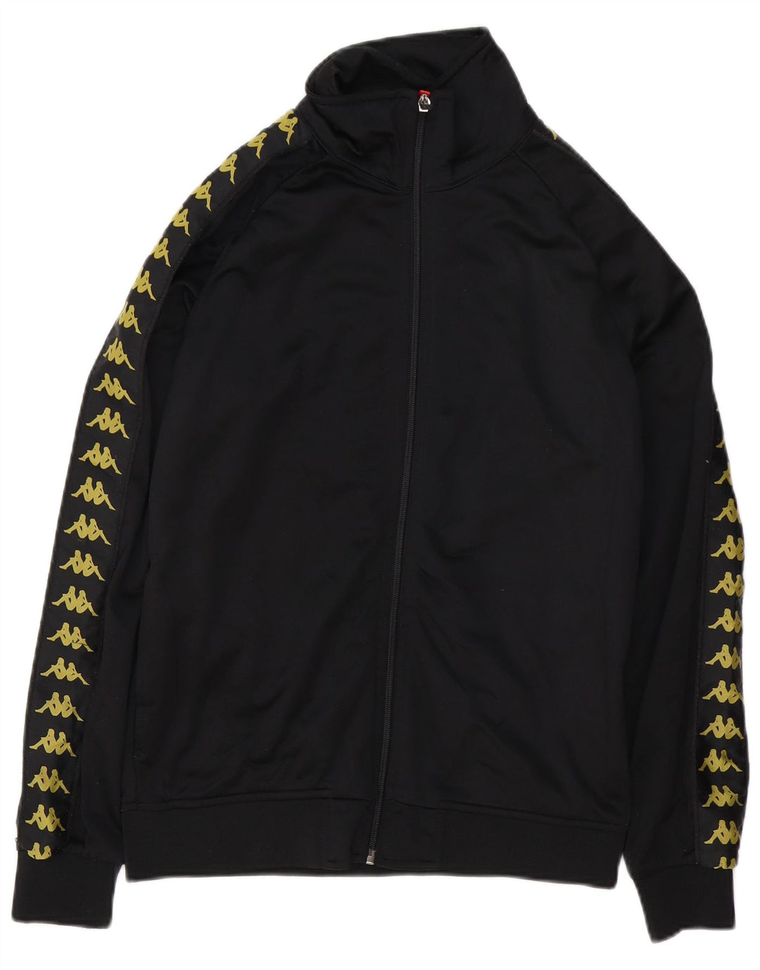Kappa Mens Graphic Tracksuit Top Jacket Médio Preto Poliéster