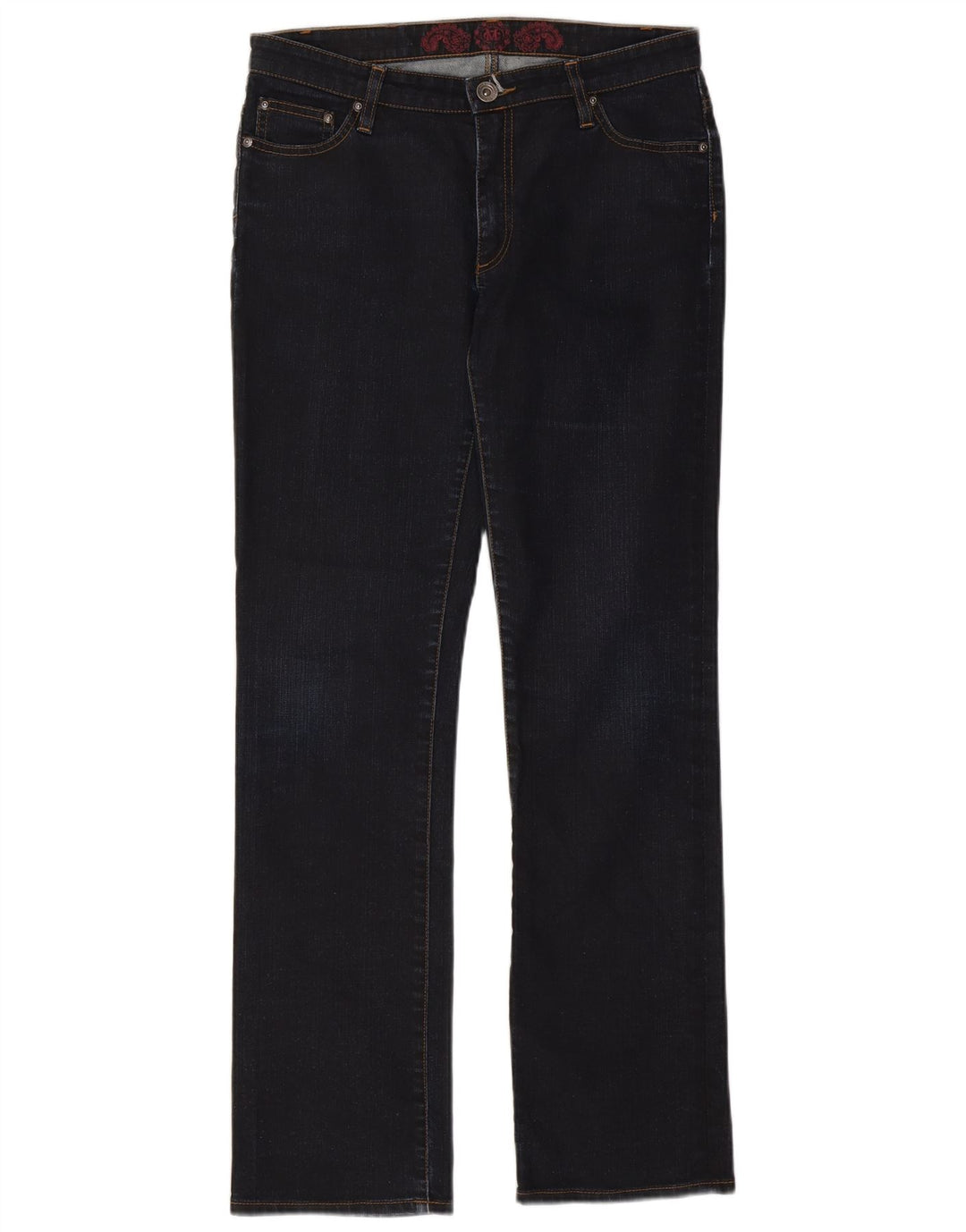 Jeans retos femininos Marlboro Classics W33 L32 azul marinho algodão