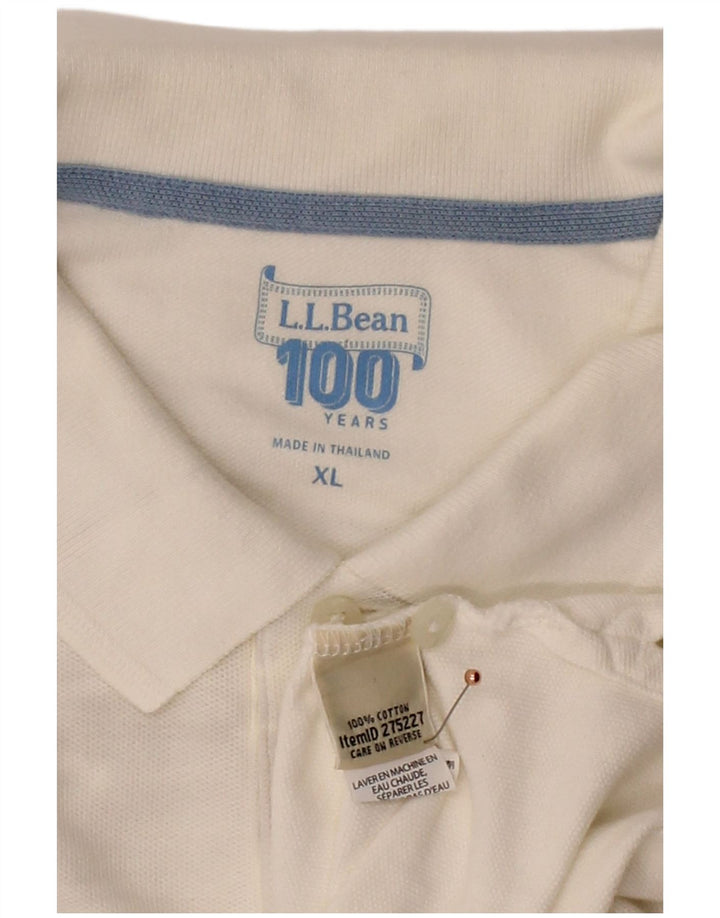 Camisa polo masculina L.L.BEAN XL algodão branco