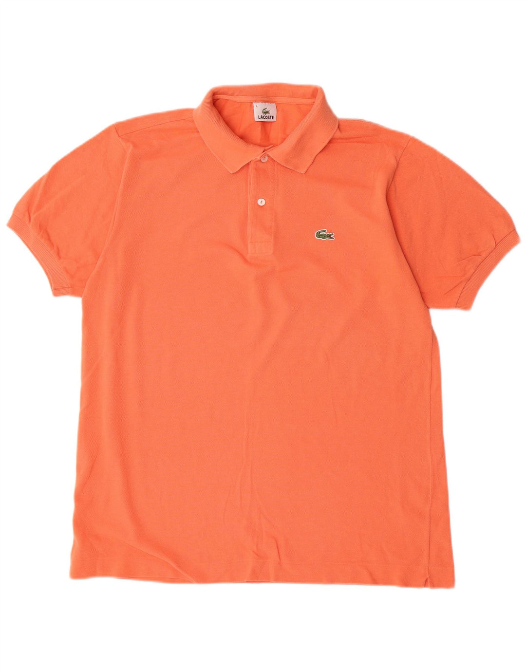 Camisa polo masculina Lacoste tamanho 4 médio algodão laranja
