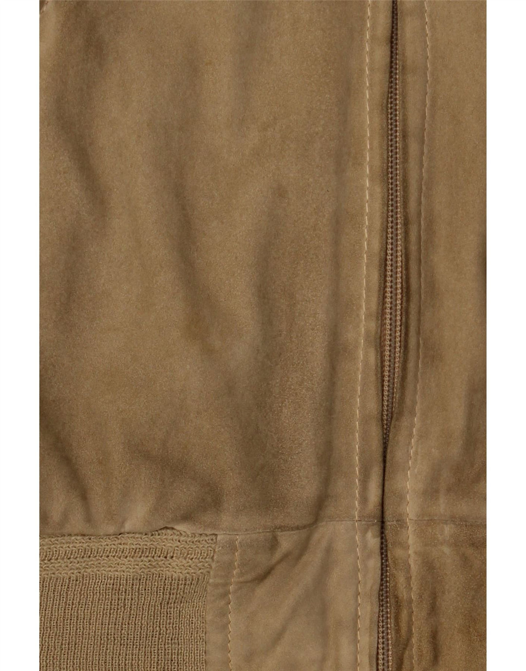 Jaqueta bomber masculina vintage de camurça UK 38 bege médio