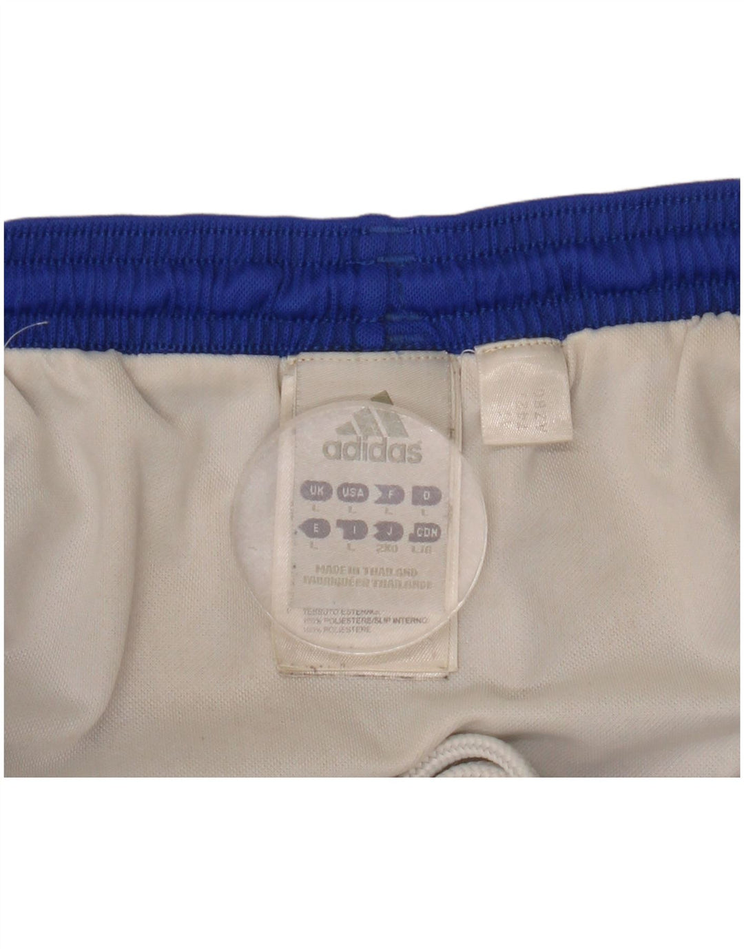 Shorts esportivos masculinos Adidas grande poliéster azul