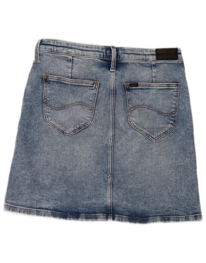 LEE Saia jeans feminina linha A W29 algodão azul médio