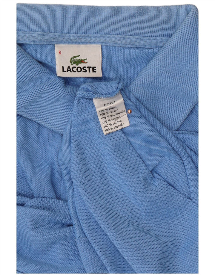 Camisa polo masculina LACOSTE tamanho 6 XL algodão azul