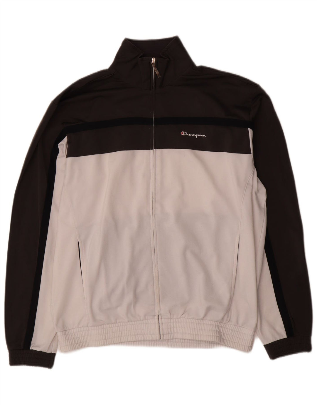 Jaqueta masculina Champion de poliéster grande colorblock preto