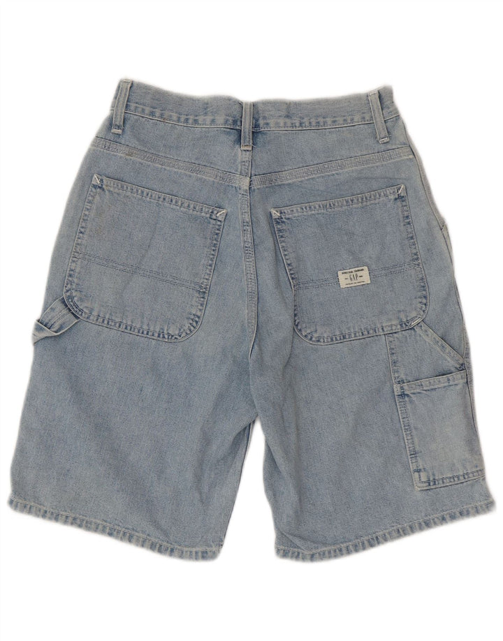 Shorts jeans Carpenter Cargo masculino GAP W28 pequeno algodão azul