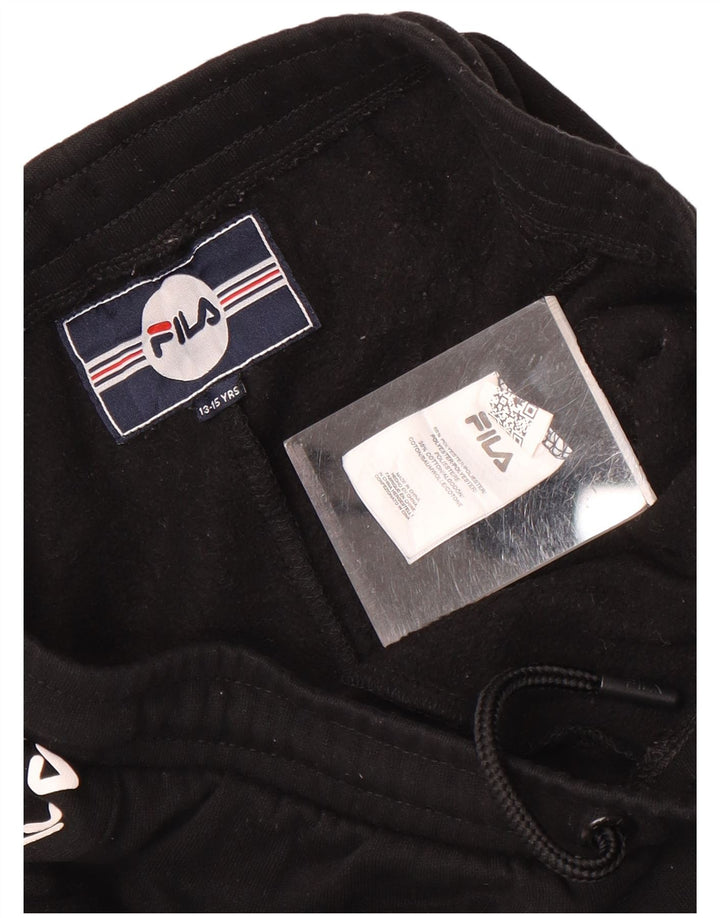 Fila Boys Graphic Calças de treino joggers 13-14 anos preto poliéster