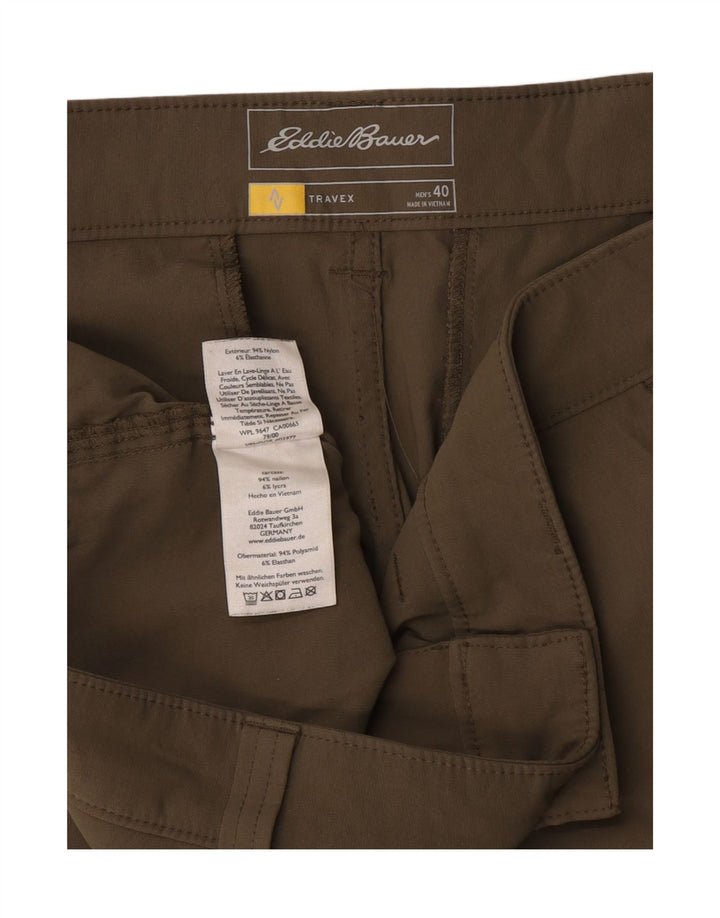 EDDIE BAUER Mens Chino Shorts W40 XL Cáqui Nylon