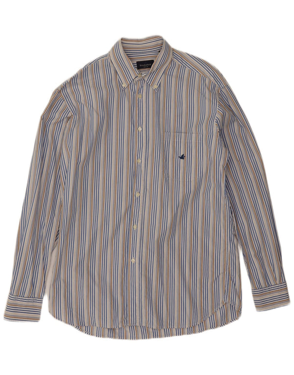 Camisa masculina Brooksfield tamanho 43 XL risca de giz multicolorida