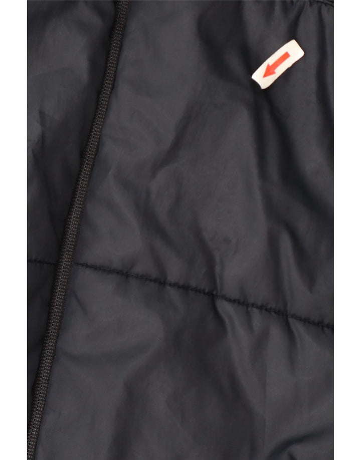 Jaqueta acolchoada com capuz gráfico feminino Nike UK 14 poliéster azul marinho médio