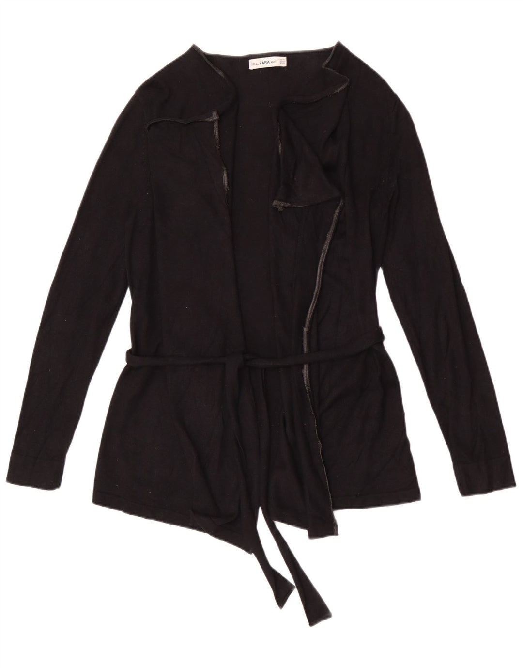 Suéter cardigã feminino grande da Zara Reino Unido 14 viscose preta média