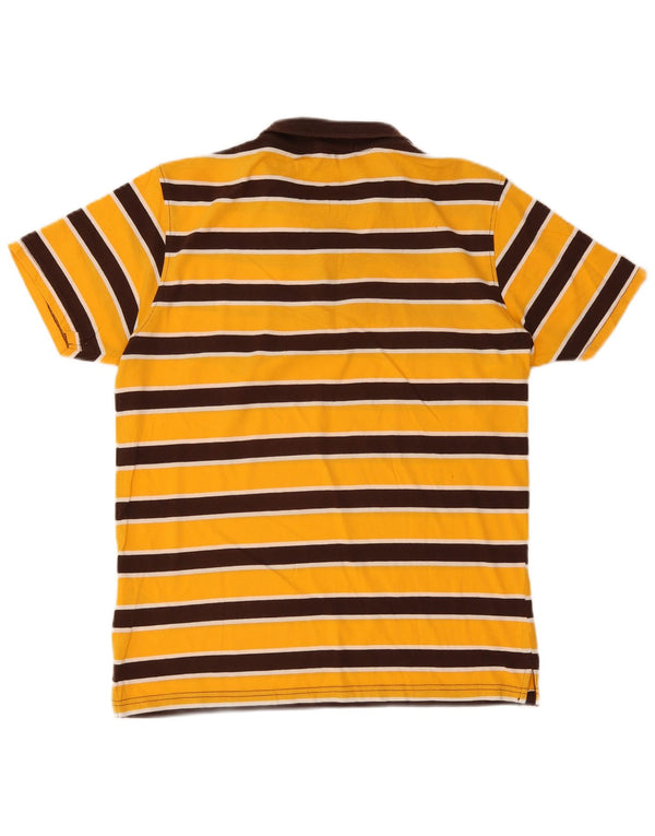 Camisa polo masculina Liu Jo algodão listrado amarelo médio