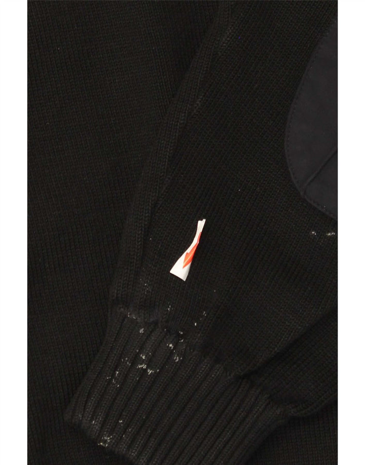 Suéter cardigã masculino Paul & Shark médio preto